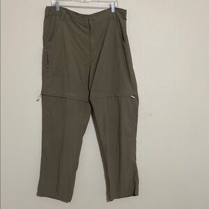 White Sierra Green Cargo Pants mens XL convertible hiking outdoor camp vacation